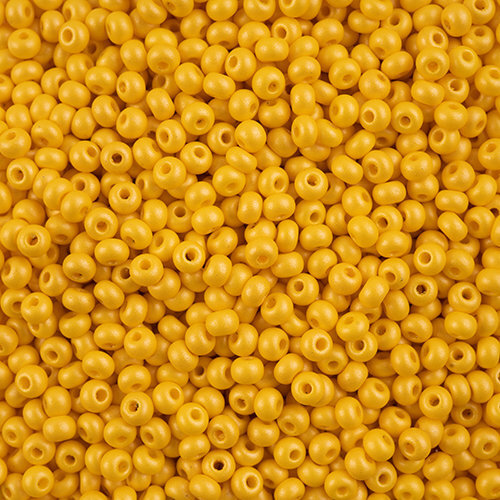 Preciosa 6/0 Rocaille Seed Beads - SB6-22002 - Chalk Dark Yellow - PermaLux