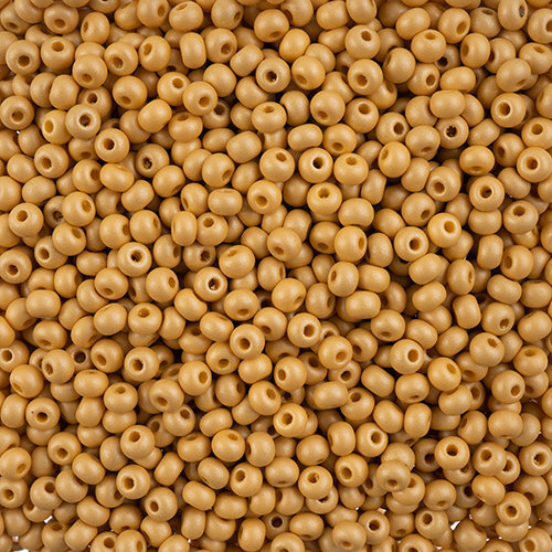 Preciosa 6/0 Rocaille Seed Beads - SB6-22003 - Chalk Yellow-Brown - PermaLux