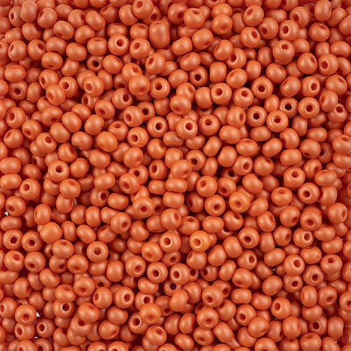 Preciosa 6/0 Rocaille Seed Beads - SB6-22004 - Chalk Orange - PermaLux