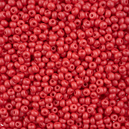Preciosa 6/0 Rocaille Seed Beads - SB6-22008 - Chalk Red - PermaLux