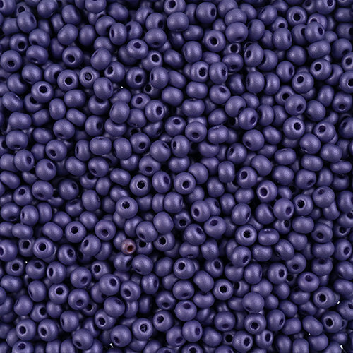 Preciosa 6/0 Rocaille Seed Beads - SB6-22015 - Chalk Dark Violet - PermaLux