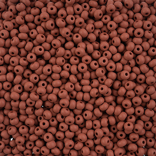 Preciosa 6/0 Rocaille Seed Beads - SB6-22M07 - Matte Chalk Brown - PermaLux