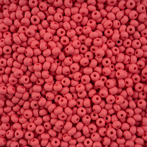 Preciosa 6/0 Rocaille Seed Beads - SB6-22M08 - Matte Chalk Red - PermaLux