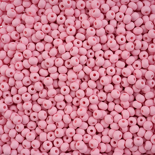 Preciosa 6/0 Rocaille Seed Beads - SB6-22M10 - Matte Chalk Light Pink - PermaLux
