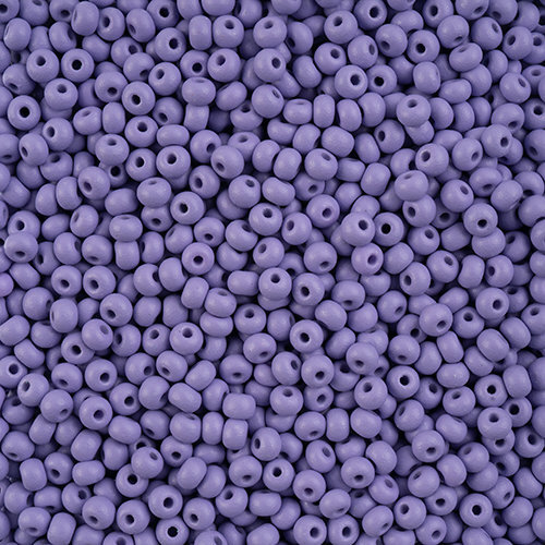 Preciosa 6/0 Rocaille Seed Beads - SB6-22M14 - Matte Chalk Lavender - PermaLux