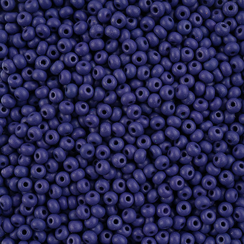 Preciosa 6/0 Rocaille Seed Beads - SB6-22M15 - Matte Chalk Dark Violet - PermaLux