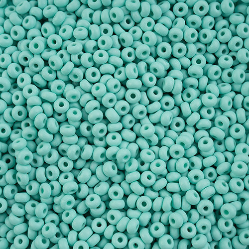 Preciosa 6/0 Rocaille Seed Beads - SB6-22M16 - Matte Chalk Mint - PermaLux