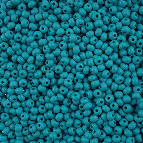 Preciosa 6/0 Rocaille Seed Beads - SB6-22M18 - Matte Chalk Teal - PermaLux