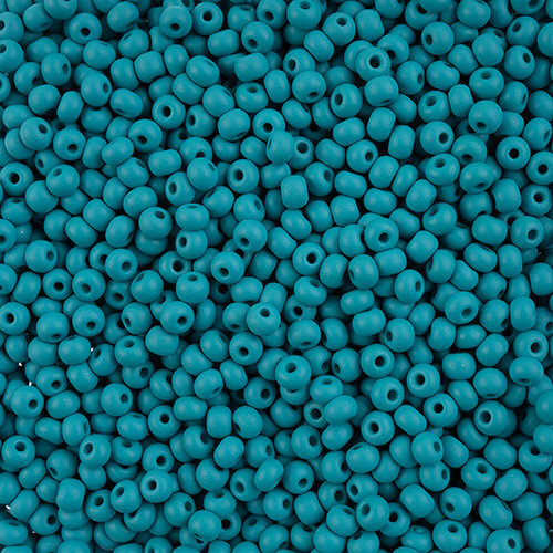 Preciosa 6/0 Rocaille Seed Beads - SB6-22M18 - Matte Chalk Teal - PermaLux