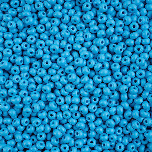 Preciosa 6/0 Rocaille Seed Beads - SB6-22M19 - Matte Chalk Dark Turquoise - PermaLux