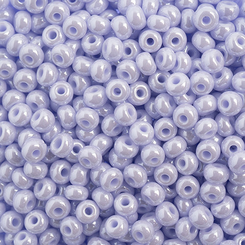 Preciosa 6/0 Rocaille Seed Beads - SB6-23420-L - Opaque Natural Lilac Luster
