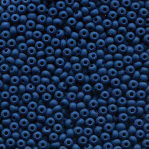 Preciosa 6/0 Rocaille Seed Beads - SB6-33220M - Matt Opaque Denim Blue