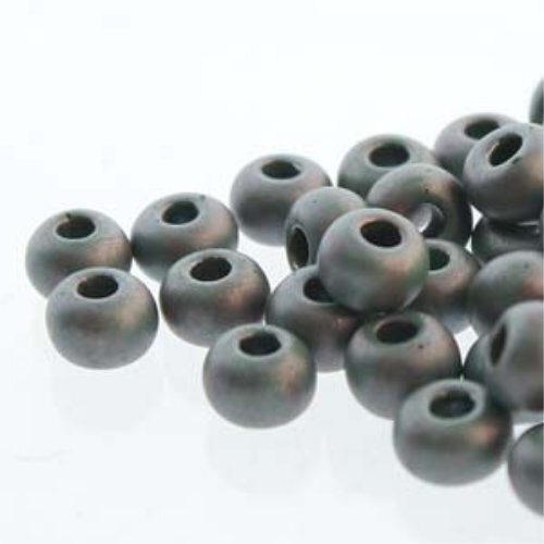 Preciosa 6/0 Rocaille Seed Beads - SB6-53800M-65431 - Aged Green & Yellow Stripe