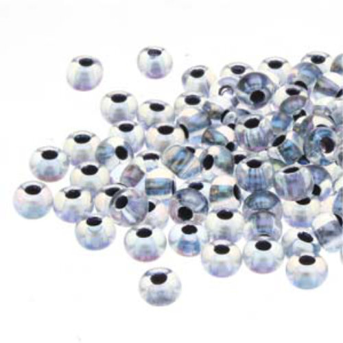 Preciosa 6/0 Rocaille Seed Beads - SB6-54549 - Black Lined Crystal AB