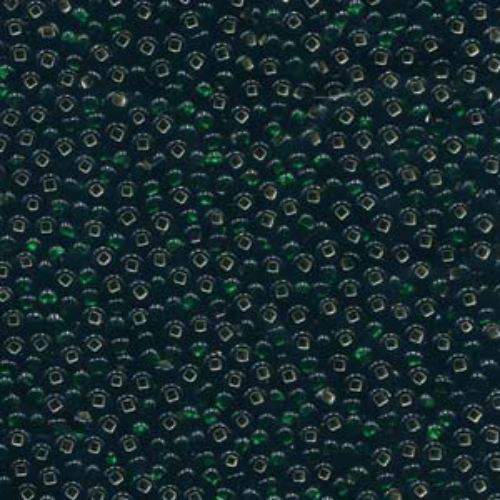 Preciosa 6/0 Rocaille Seed Beads - SB6-57150 - Silver Lined Dark Green