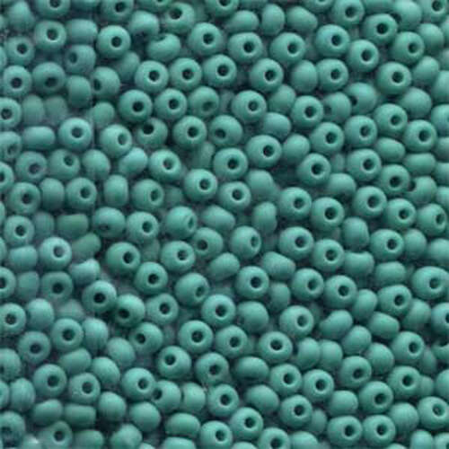 Preciosa 6/0 Rocaille Seed Beads - SB6-63130M - Matt Green Turquoise