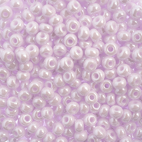 Preciosa 6/0 Rocaille Seed Beads - SB6-73420-L - Opaque Natural Pink Luster