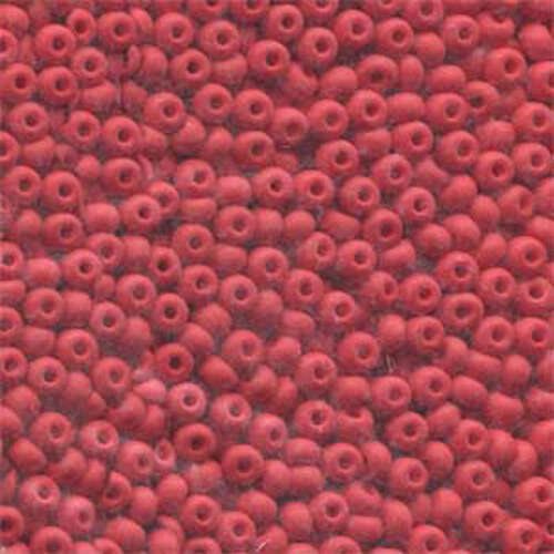 Preciosa 6/0 Rocaille Seed Beads - SB6-93190M - Matt Red