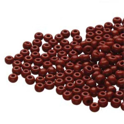 Preciosa 6/0 Rocaille Seed Beads - SB6-93300 - Opaque Medium Brown