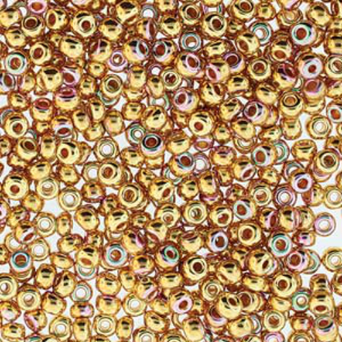Preciosa 8/0 Rocaille Seed Beads - SB8-00030-35000AB - 24K AB Plate