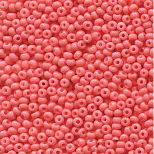 Preciosa 8/0 Rocaille Seed Beads - SB8-03691 - Opaque Salmon Sol Gel