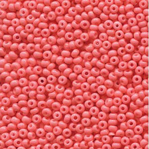 Preciosa 8/0 Rocaille Seed Beads - SB8-03691 - Opaque Salmon Sol Gel