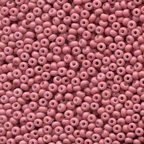 Preciosa 8/0 Rocaille Seed Beads - SB8-03693 - Opaque Pink Coral Sol Gel