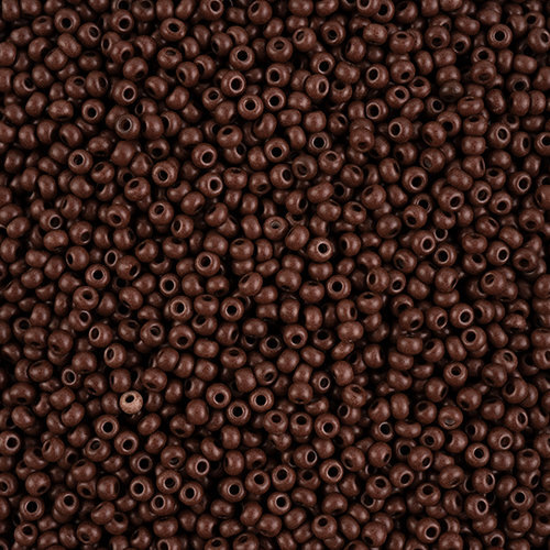 Preciosa 8/0 Rocaille Seed Beads - SB8-16A19M - Matte Dark Brown - Terra Intensive