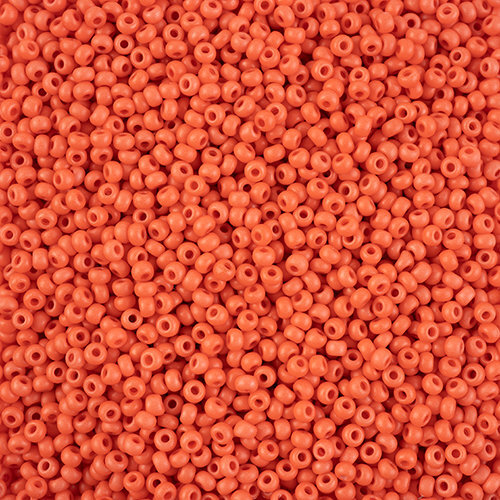 Preciosa 8/0 Rocaille Seed Beads - SB8-16A91M - Matte Orange - Terra Intensive