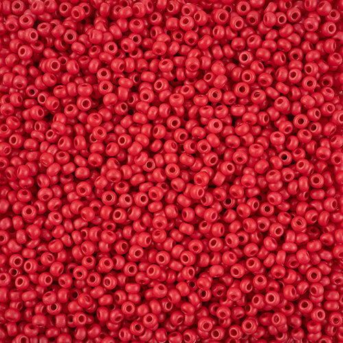 Preciosa 8/0 Rocaille Seed Beads - SB8-16A98M - Matte Red - Terra Intensive