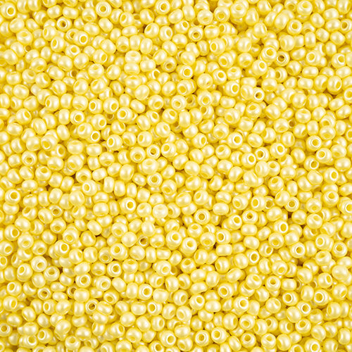 Preciosa 8/0 Rocaille Seed Beads - SB8-22001 - Chalk Light Yellow - PermaLux