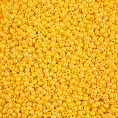 Preciosa 8/0 Rocaille Seed Beads - SB8-22002 - Chalk Dark Yellow - PermaLux