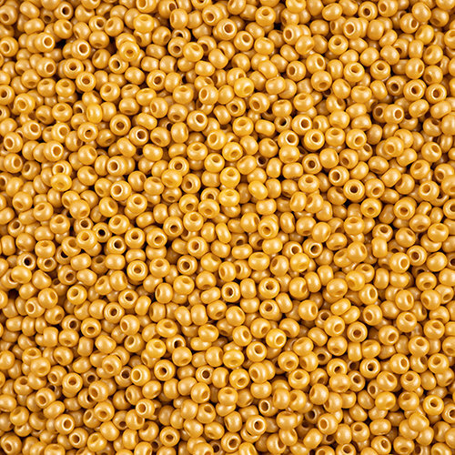 Preciosa 8/0 Rocaille Seed Beads - SB8-22003 - Chalk Yellow-Brown - PermaLux