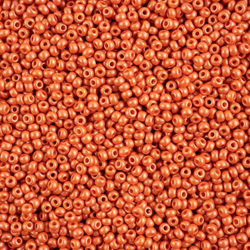 Preciosa 8/0 Rocaille Seed Beads - SB8-22004 - Chalk Orange - PermaLux