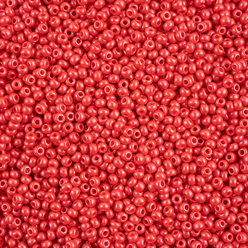 Preciosa 8/0 Rocaille Seed Beads - SB8-22008 - Chalk Red - PermaLux