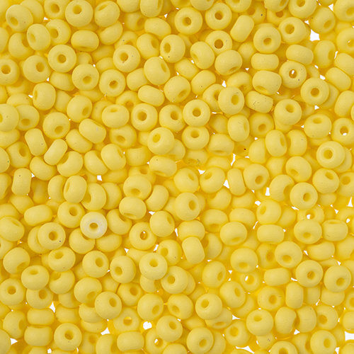 Preciosa 8/0 Rocaille Seed Beads - SB8-22M01 - Matte Chalk Light Yellow - PermaLux