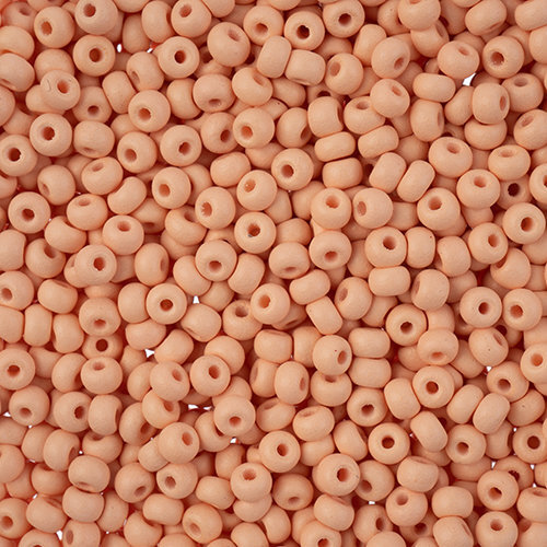 Preciosa 8/0 Rocaille Seed Beads - SB8-22M05 - Matte Chalk Apricot - PermaLux
