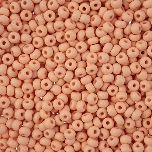 Preciosa 8/0 Rocaille Seed Beads - SB8-22M05 - Matte Chalk Apricot - PermaLux