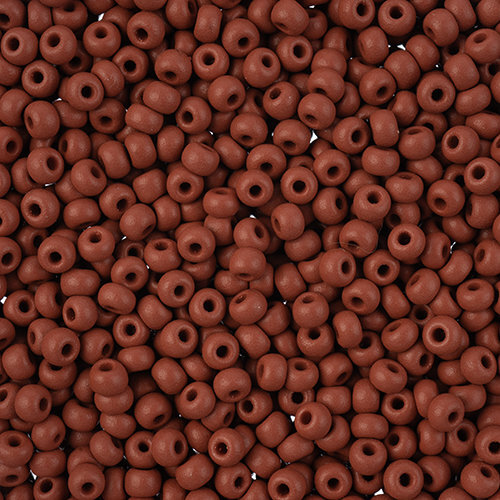 Preciosa 8/0 Rocaille Seed Beads - SB8-22M07 - Matte Chalk Brown - PermaLux