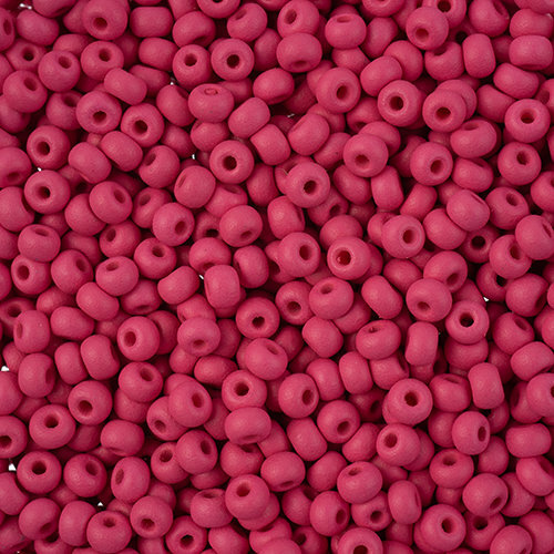 Preciosa 8/0 Rocaille Seed Beads - SB8-22M11 - Matte Chalk Fuchsia - PermaLux