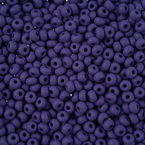 Preciosa 8/0 Rocaille Seed Beads - SB8-22M15 - Matte Chalk Dark Violet - PermaLux
