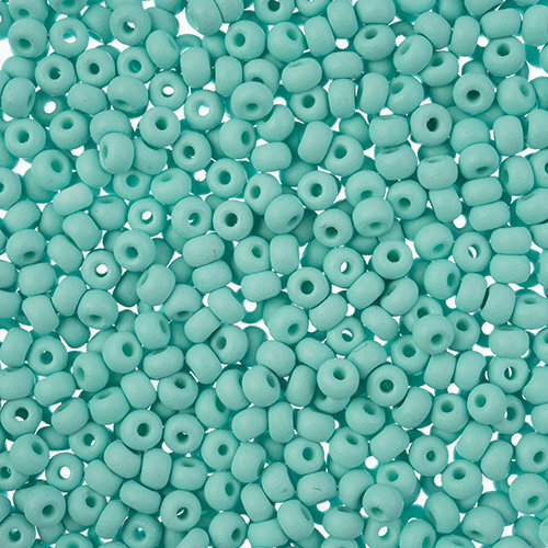 Preciosa 8/0 Rocaille Seed Beads - SB8-22M16 - Matte Chalk Mint - PermaLux