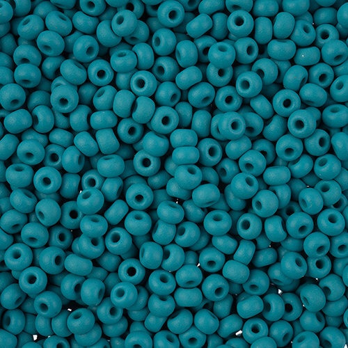 Preciosa 8/0 Rocaille Seed Beads - SB8-22M18 - Matte Chalk Teal - PermaLux
