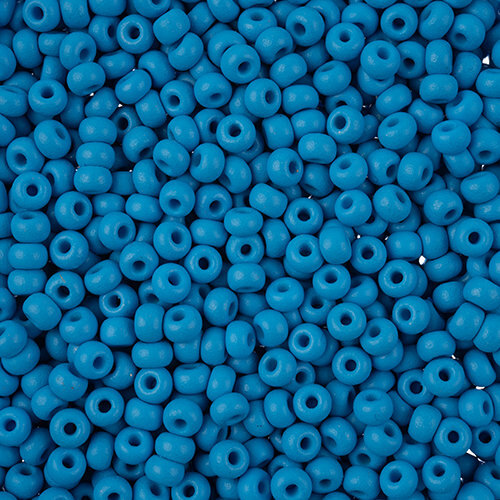 Preciosa 8/0 Rocaille Seed Beads - SB8-22M19 - Matte Chalk Dark Turquoise - PermaLux