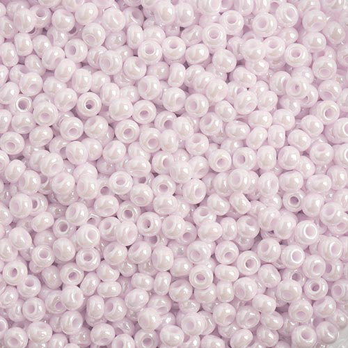 Preciosa 8/0 Rocaille Seed Beads - SB8-73420-L - Opaque Natural Pink Luster