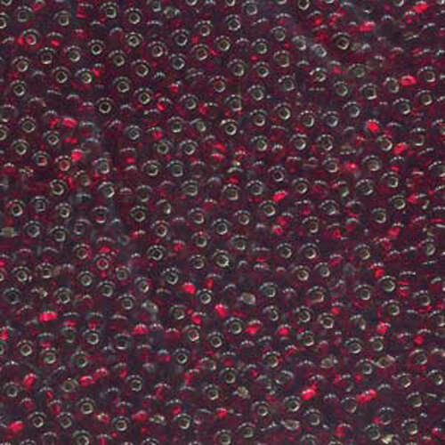 Preciosa 8/0 Rocaille Seed Beads - SB8-97120 - Silver Lined Garnet