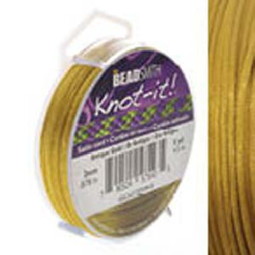 2mm Satin Cord - Antique Gold - SCAGO2MM