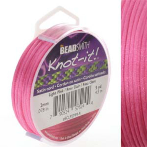 2mm Satin Cord - Light Pink - SCLP2MM