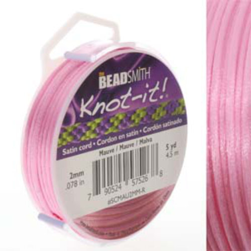 2mm Satin Cord - Mauve - SCMAU2MM