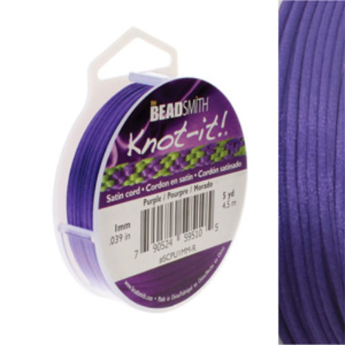 1mm Satin Cord - Purple - SCPU1MM